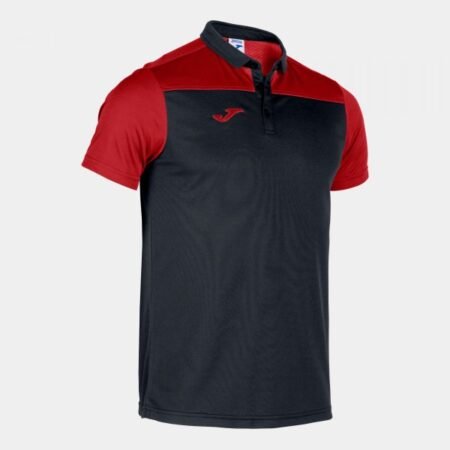 COMBI POLO SHIRT BLACK-RED S/S | 101371.106