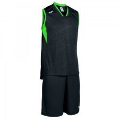 CAMPUS SET BASKET BLACK-FLUOR GREEN SLEEVELES