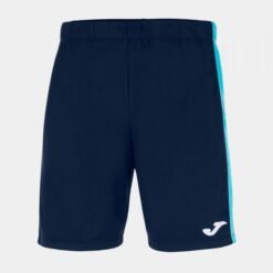 NAVY BLUE-FLUORESCENT TURQUOISE BLUE ACADEMY SHORTS | 101657.342