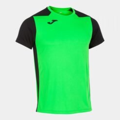 RECORD II SHORT SLEEVE T-SHIRT FLUOR GREEN BLACK