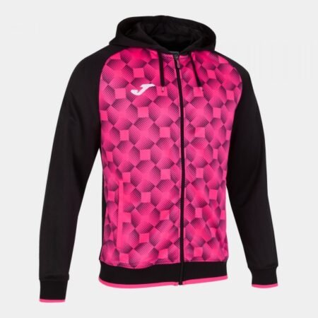SUPERNOVA III ZIP-UP HOODIE BLACK FLUOR PINK | 102262.118