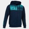 SUPERNOVA IV ZIP-UP HOODIE NAVY FLUOR TURQUOISE | 103315.342