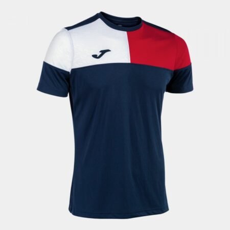 CREW V SHORT SLEEVE T-SHIRT NAVY RED