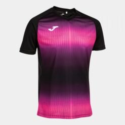 TIGER V SHORT SLEEVE T-SHIRT BLACK FLUOR PINK | 103235.118