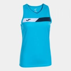 COURT SLEEVELESS SHIRT FLUOR TURQUOISE NAVY WHITE | 901862.013