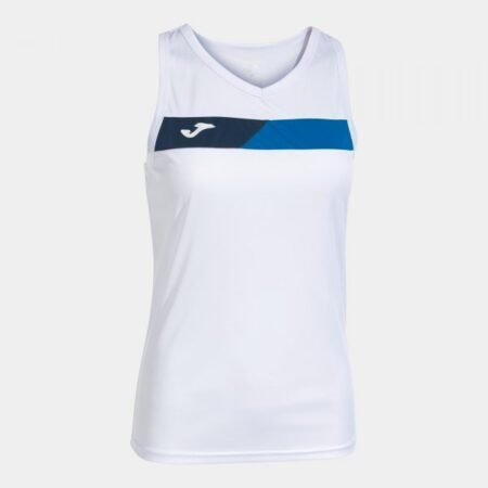 COURT SLEEVELESS SHIRT WHITE ROYAL NAVY | 901862.207