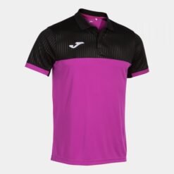MONTREAL SHORT SLEEVE POLO FLUOR PINK BLACK