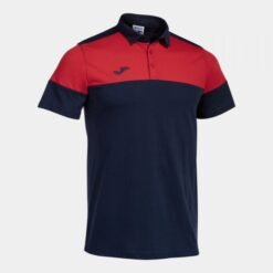 CREW V SHORT SLEEVE POLO NAVY RED | 103297.336