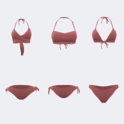 SANTA MÓNICA II BIKINI TOP + SWIMMING BOTTOMS BURGUNDY | 300088.684