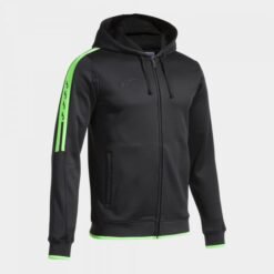 OLIMPIADA ZIP-UP HOODIE BLACK FLUOR GREEN | 103707.117