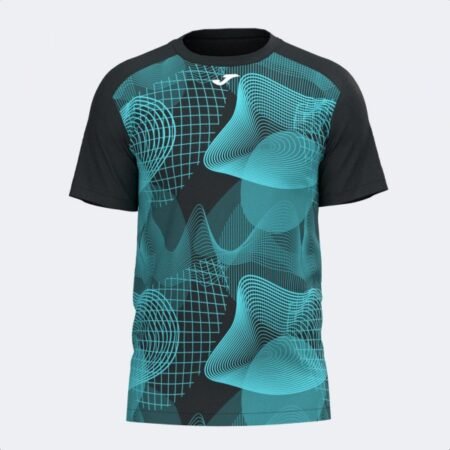 CHALLENGE SHORT SLEEVE T-SHIRT BLACK TURQUOISE