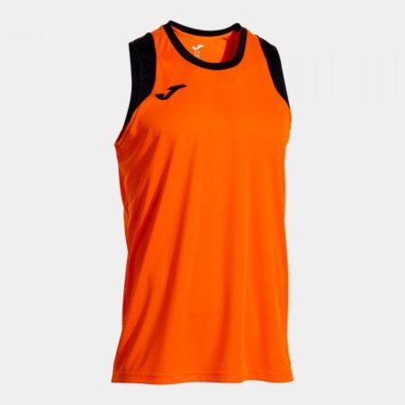 CANCHA SLEEVELESS SHIRT ORANGE BLACK