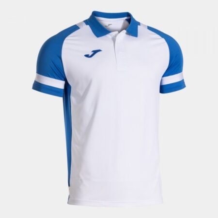 LIDER SHORT SLEEVE POLO WHITE ROYAL BLUE