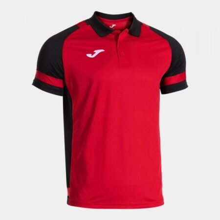 LIDER SHORT SLEEVE POLO RED BLACK