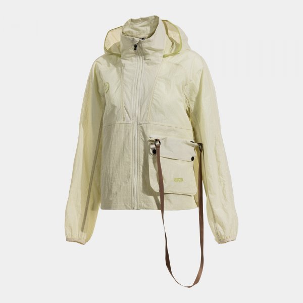 MIMETIC ZIP-UP HOODIE BEIGE
