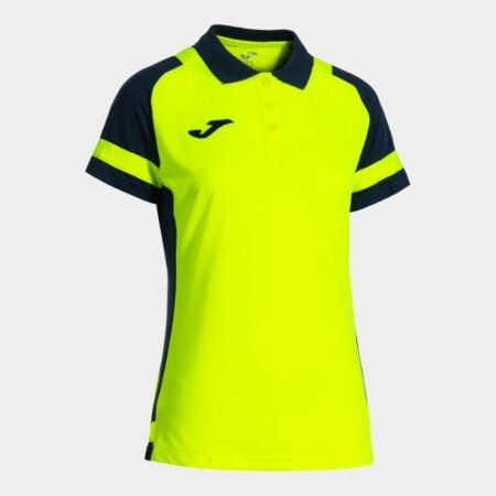 LIDER SHORT SLEEVE POLO FLUOR YELLOW NAVY BLUE