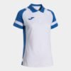 LIDER SHORT SLEEVE POLO WHITE ROYAL BLUE