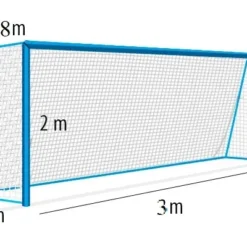 Futbalová sieť 3 mm/#10 cm. Rozmery 3x2x0,8x1,5 m