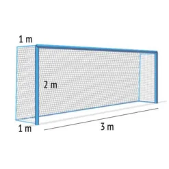Futbalová sieť 3 mm/#4 cm. Rozmery 3x2x1x1 m