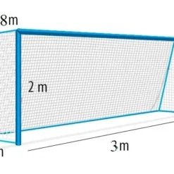 Futbalová sieť bezuzlová 4 mm/#12 cm. Rozmery 3х2х0,8х1,2 m
