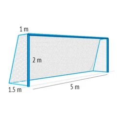 Futbalová sieť (JUNIOR) 2,5 mm/#100 mm. Rozmery 5x2x1x1,5 m