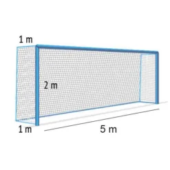 Futbalová sieť (JUNIOR) 2,5 mm/#100 mm. Rozmery 5x2x1x1 m