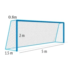 Futbalová sieť (JUNIOR) 4 mm/#100 mm. Rozmery 5x2x0,8x1,5 m