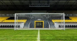 Prenosná profesionálna hliníková futbalová brána 7,32 m x 2,44 m – PBM 110